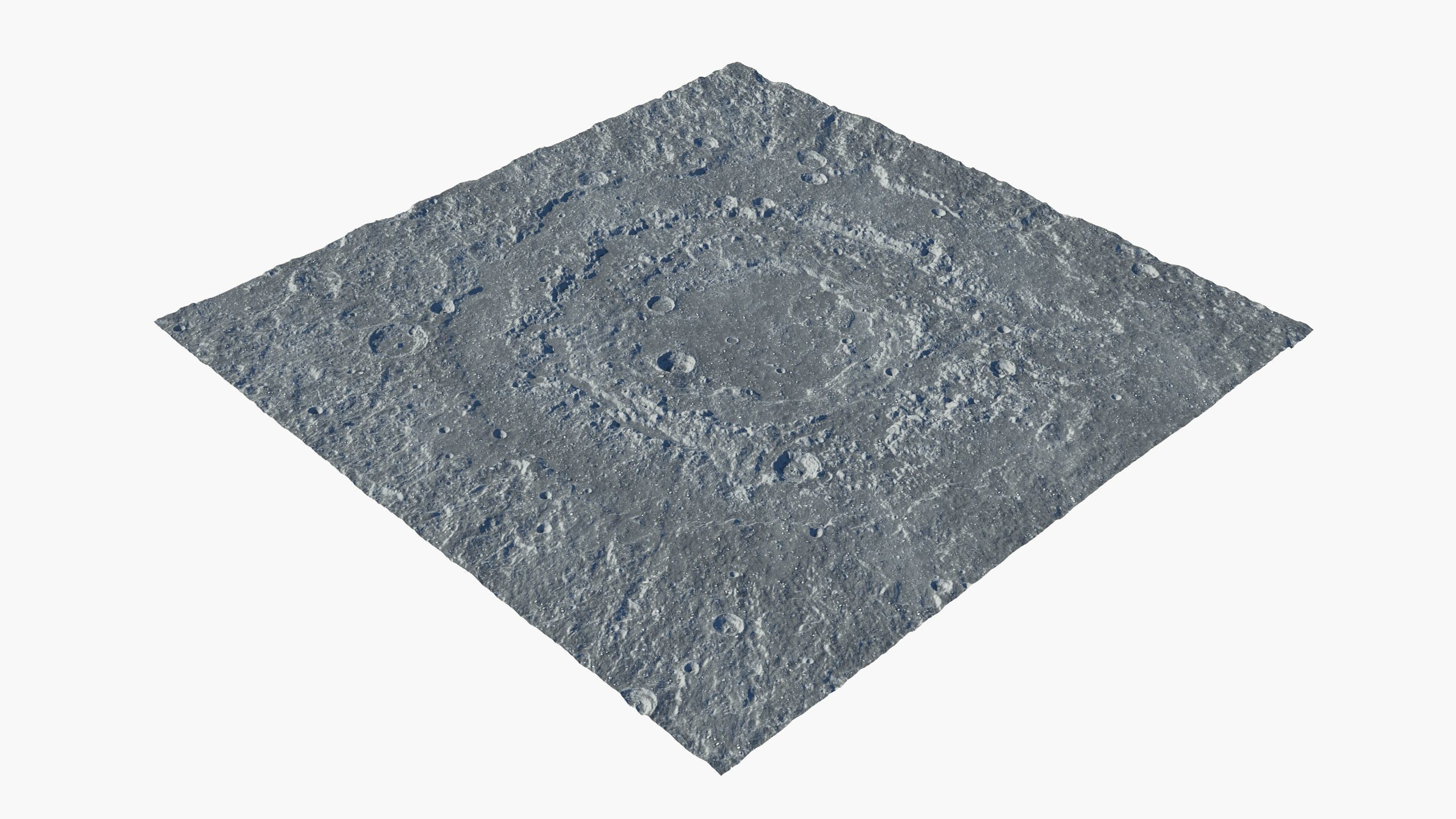 Moon crater PBR 3D model_3