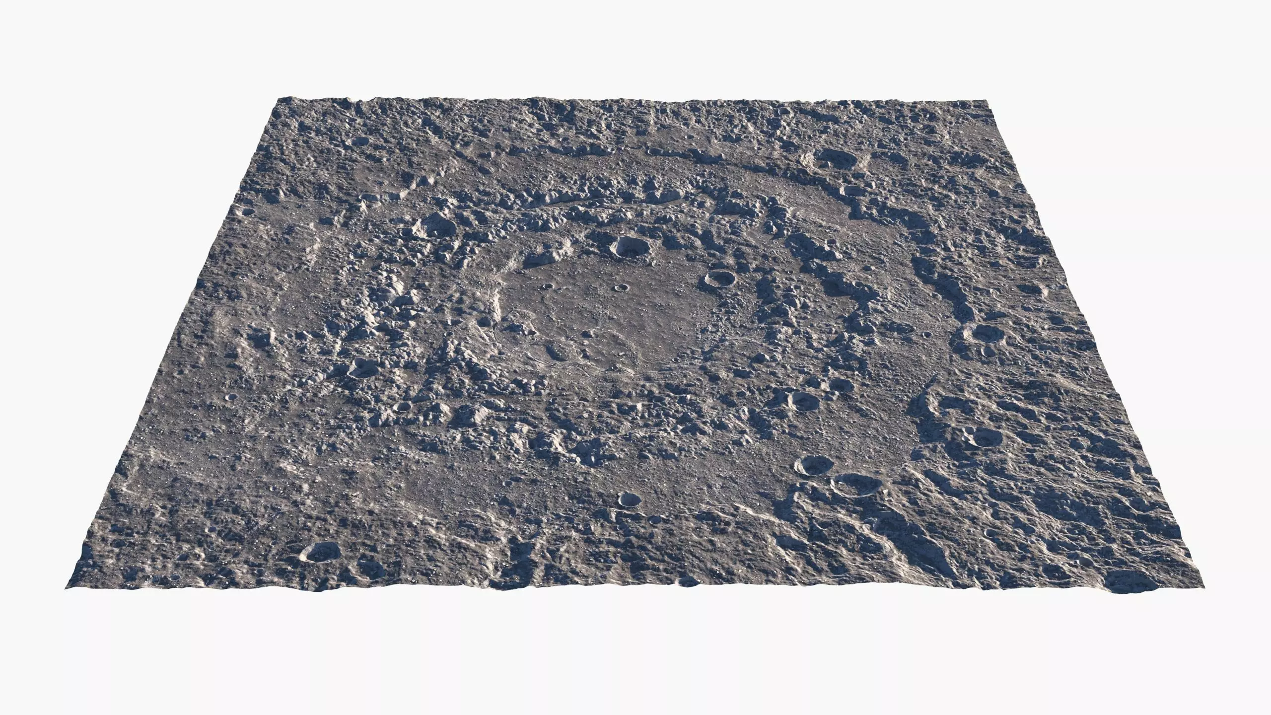 Moon crater PBR 3D model_0