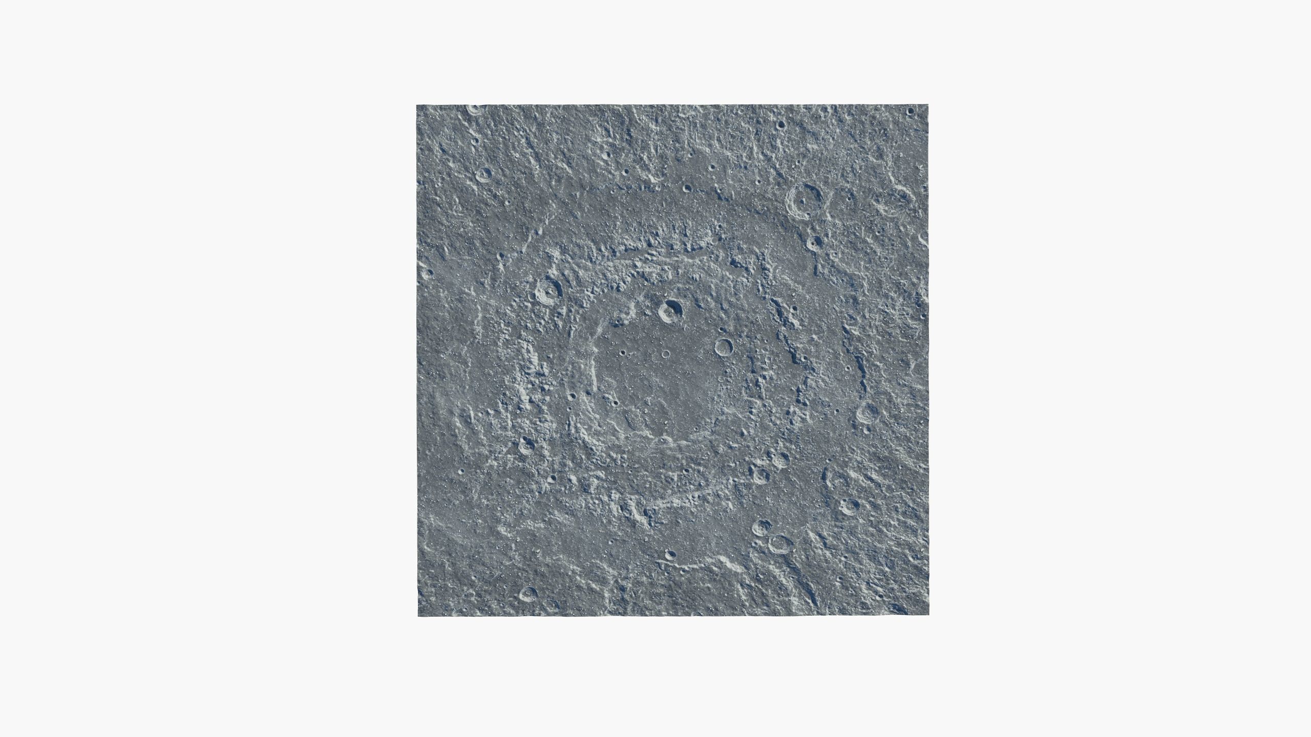 Moon crater PBR 3D model_10