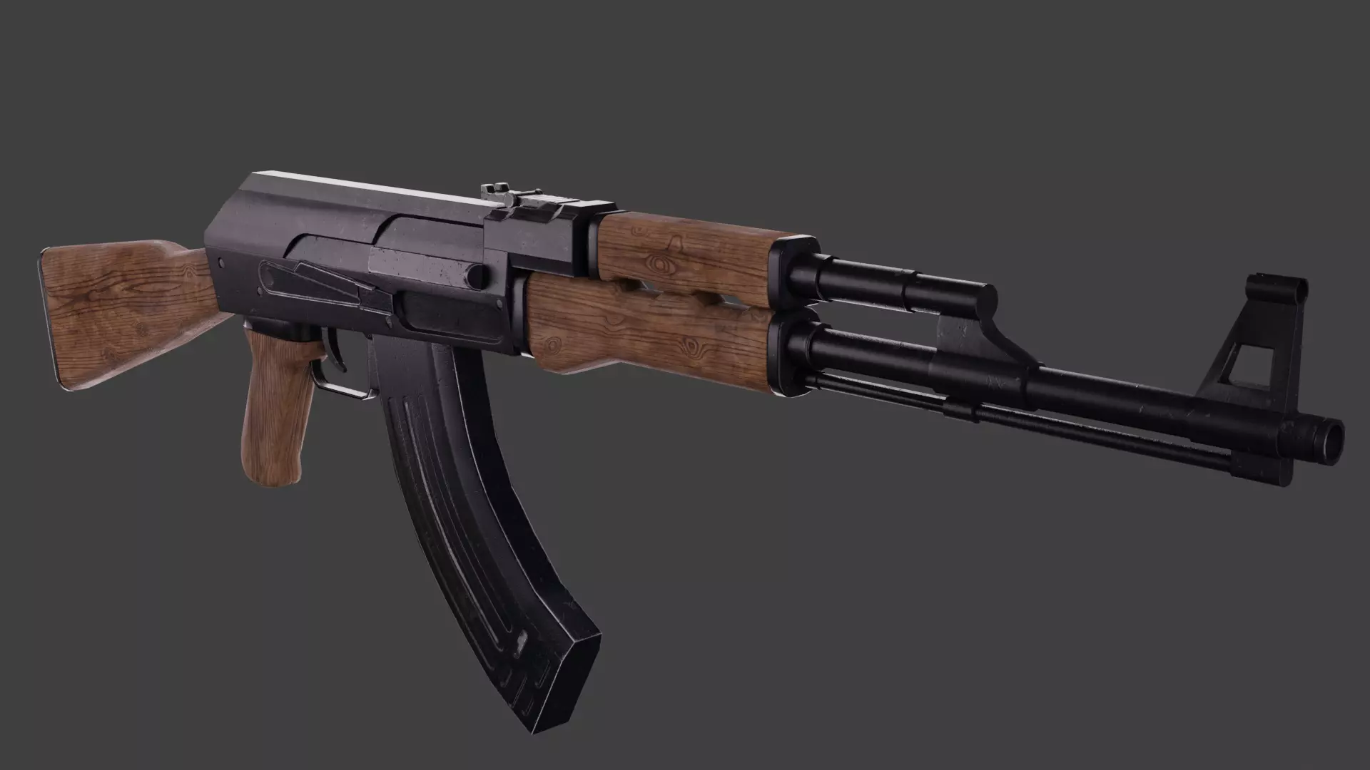 AK-47 ak - rifle Free low-poly 3D model