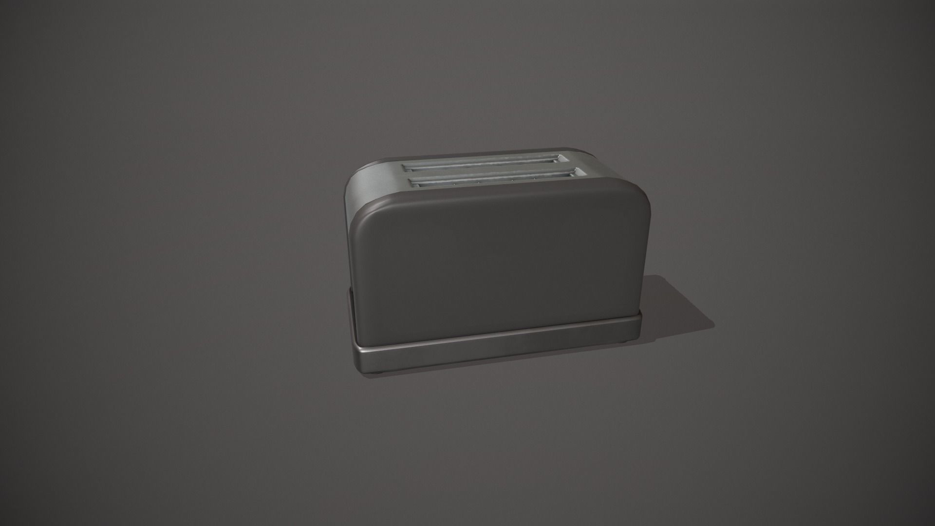 Black Toaster - 2 Slots Low-poly 3D model_5