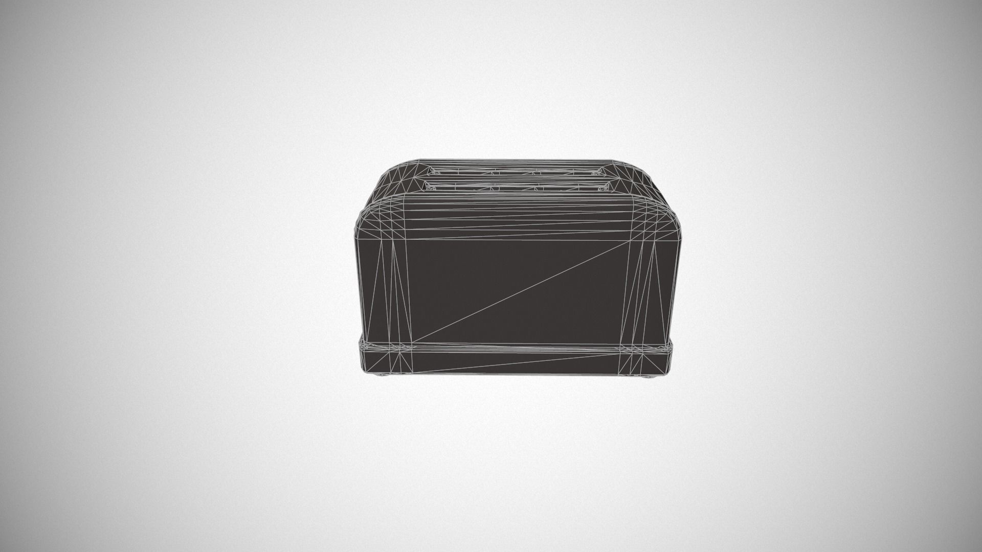 Black Toaster - 2 Slots Low-poly 3D model_22