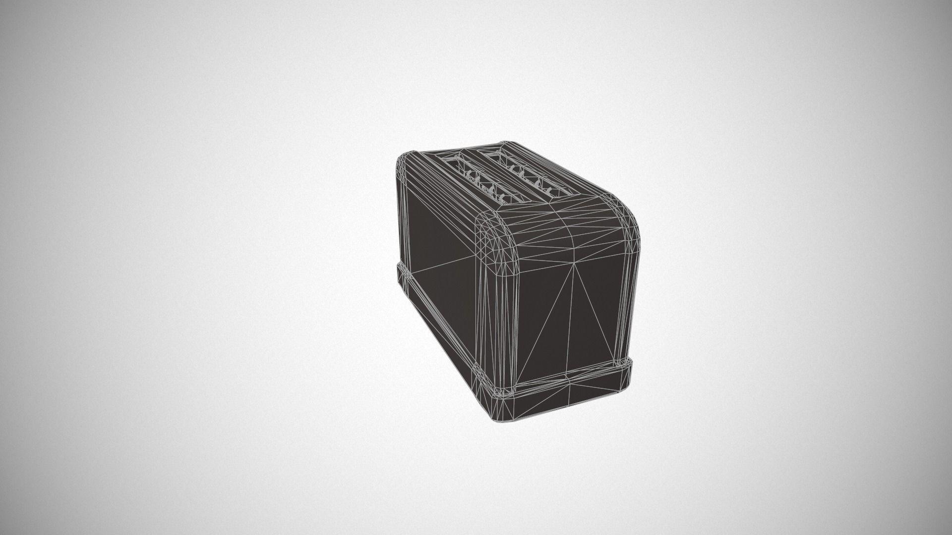 Black Toaster - 2 Slots Low-poly 3D model_20