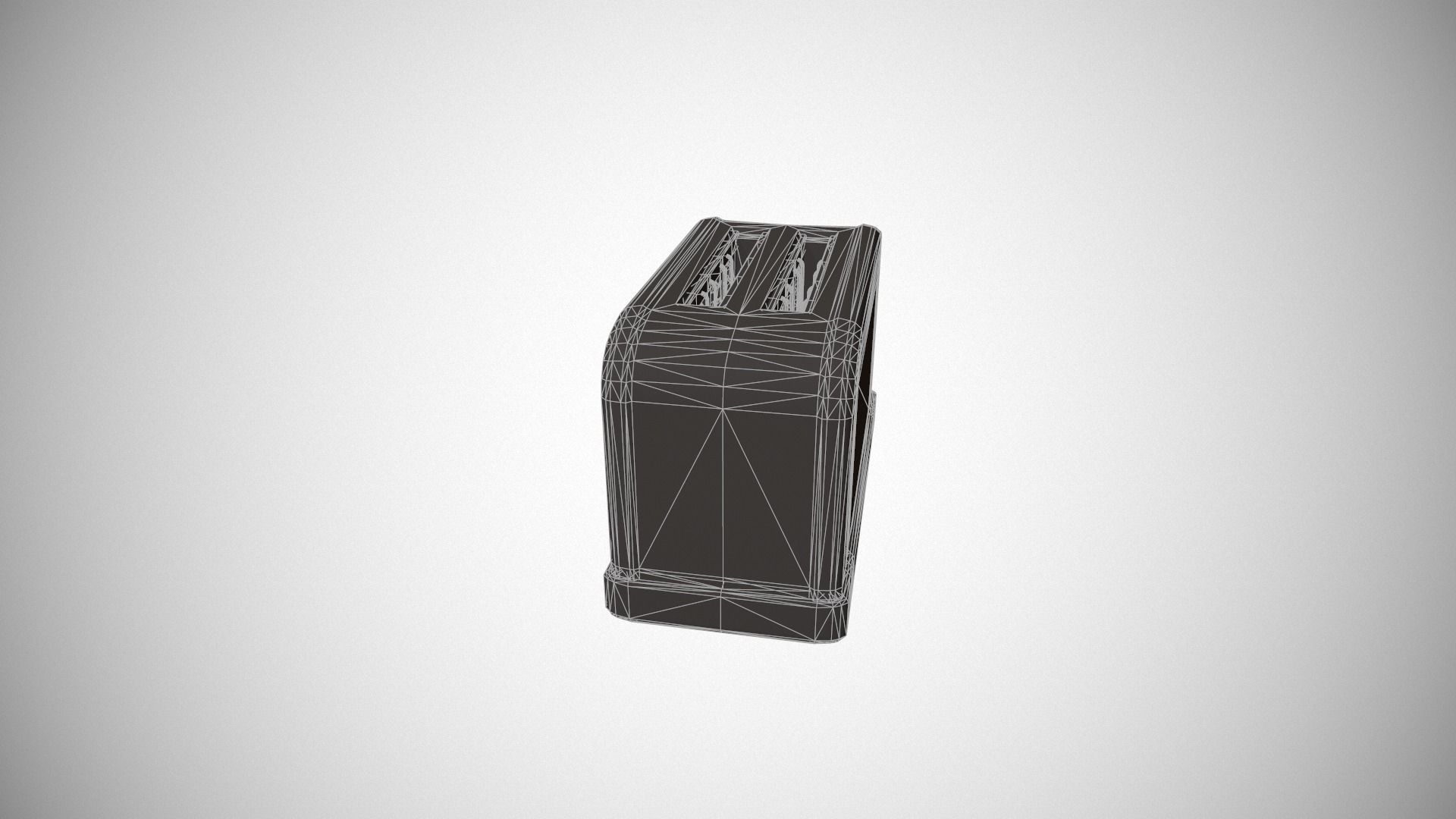 Black Toaster - 2 Slots Low-poly 3D model_19