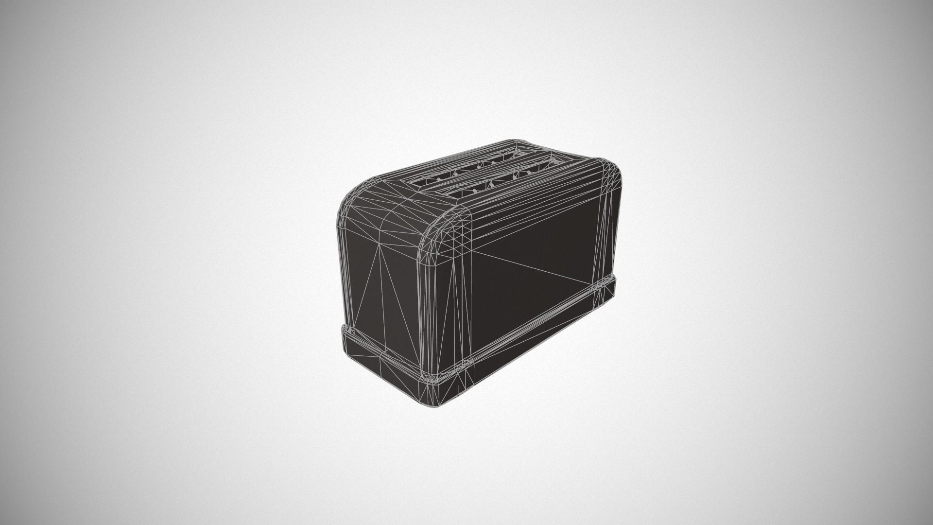 Black Toaster - 2 Slots Low-poly 3D model_18