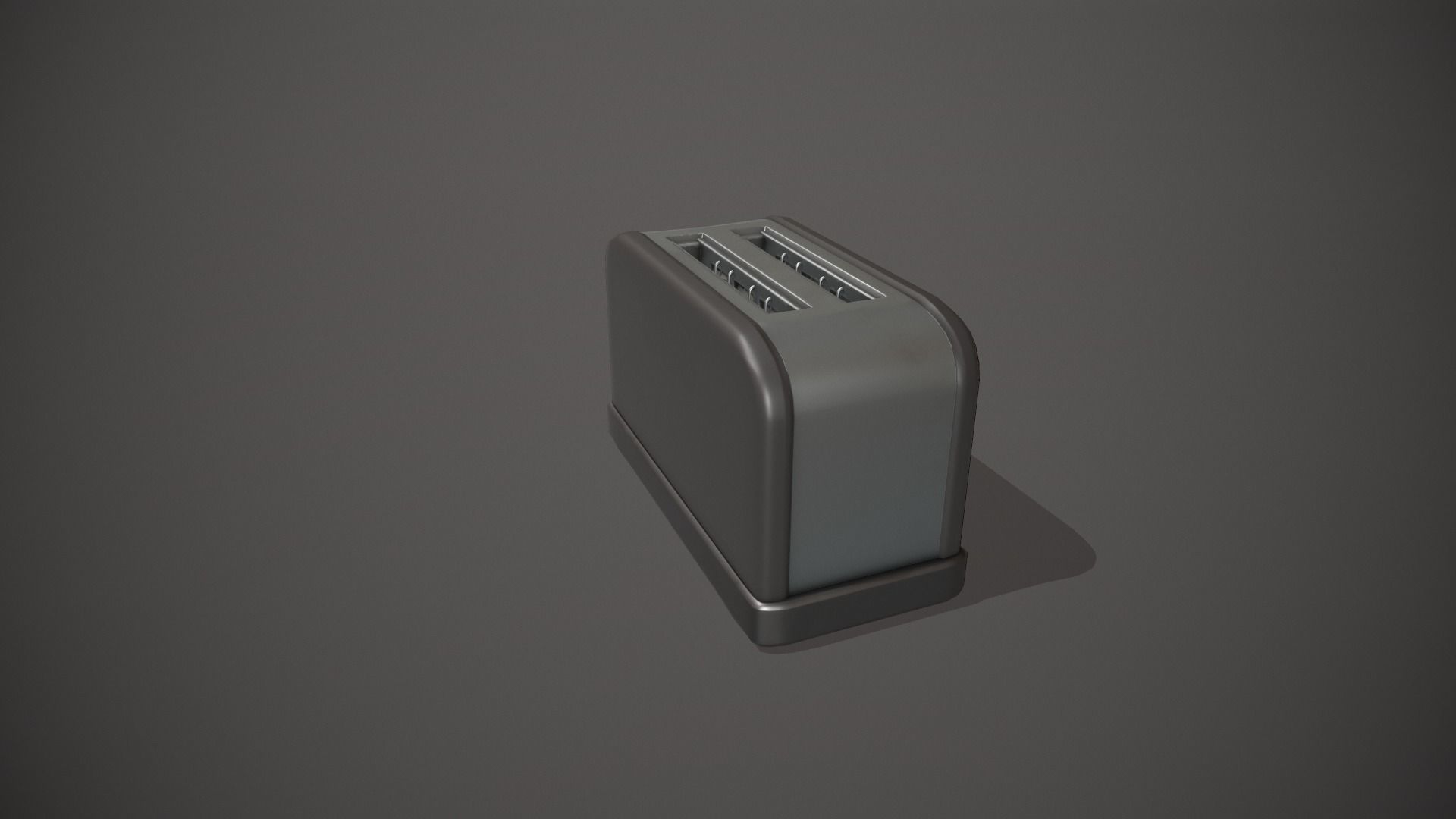 Black Toaster - 2 Slots Low-poly 3D model_8