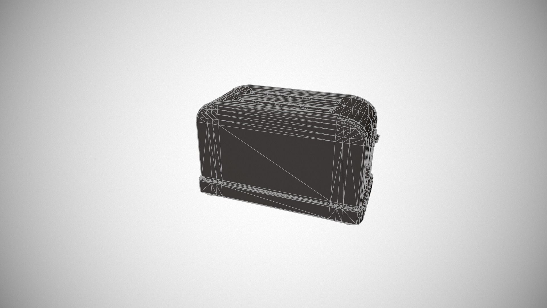 Black Toaster - 2 Slots Low-poly 3D model_16