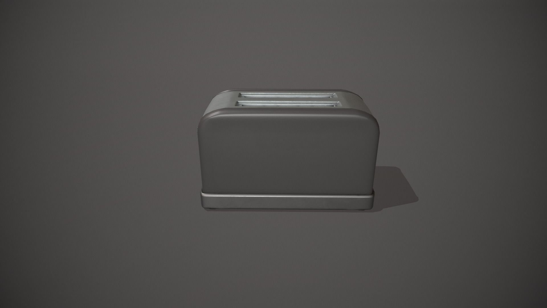 Black Toaster - 2 Slots Low-poly 3D model_10