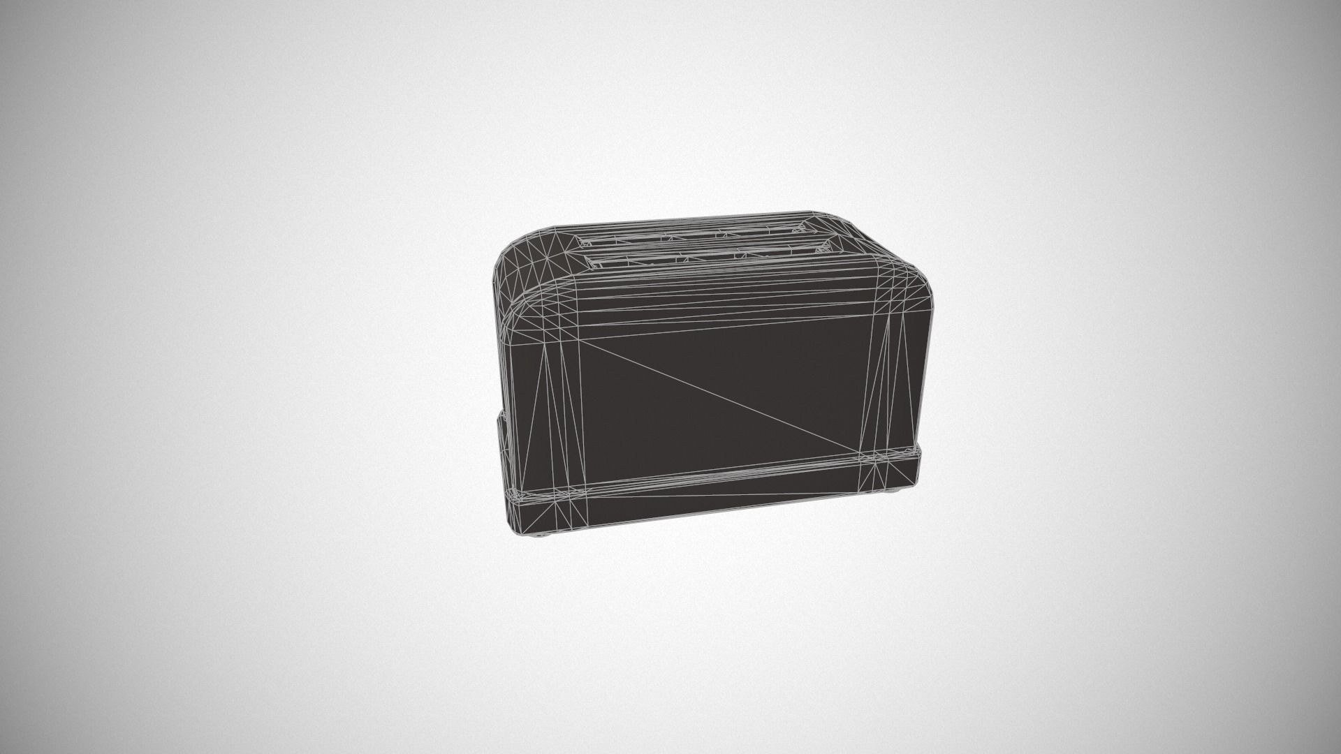 Black Toaster - 2 Slots Low-poly 3D model_17
