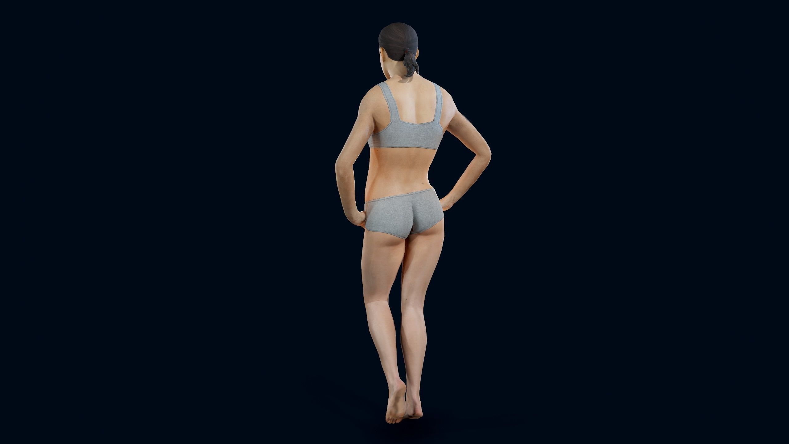 Female Basemesh Low-poly 3D model_18