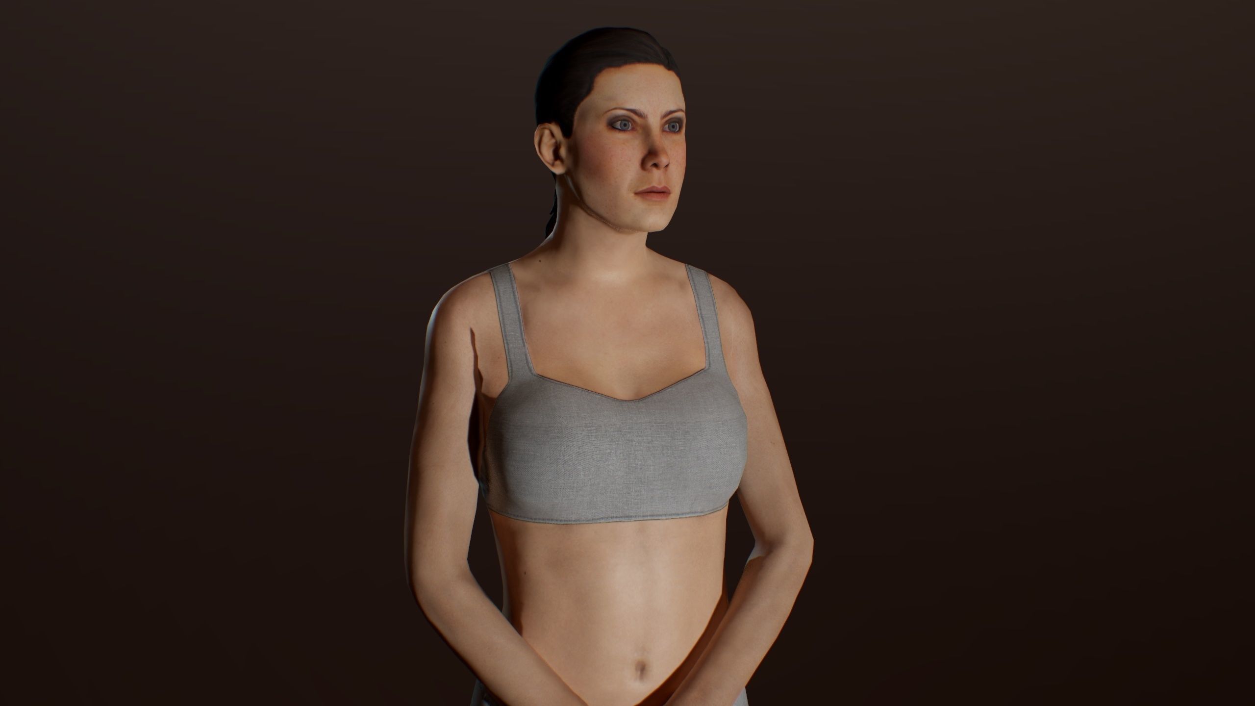 Female Basemesh Low-poly 3D model_17