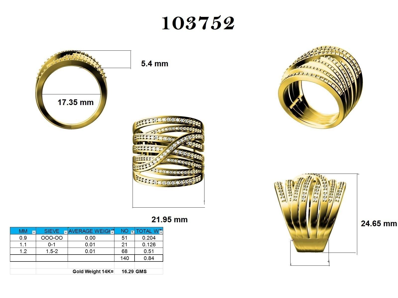 Ring - 103752 3D print model_12