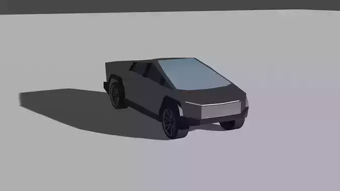 cybertruck low poly model car