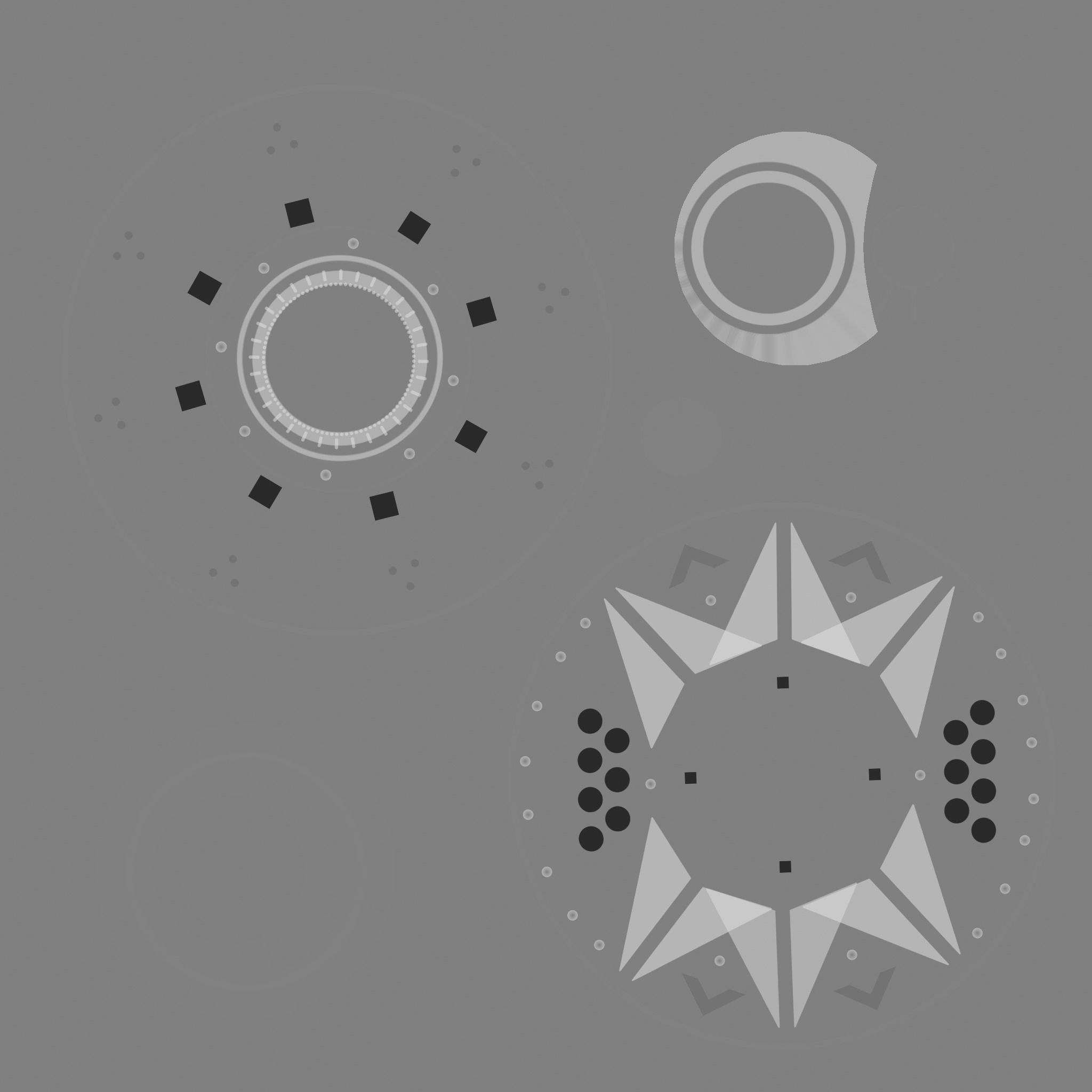 Spaceship UFO A2 - Silver - Alien SciFi Vehicle Low-poly 3D model_17