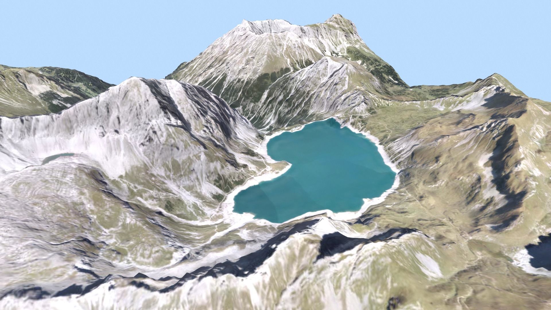 Mountain landscape Alps Switzerland 3D model_6