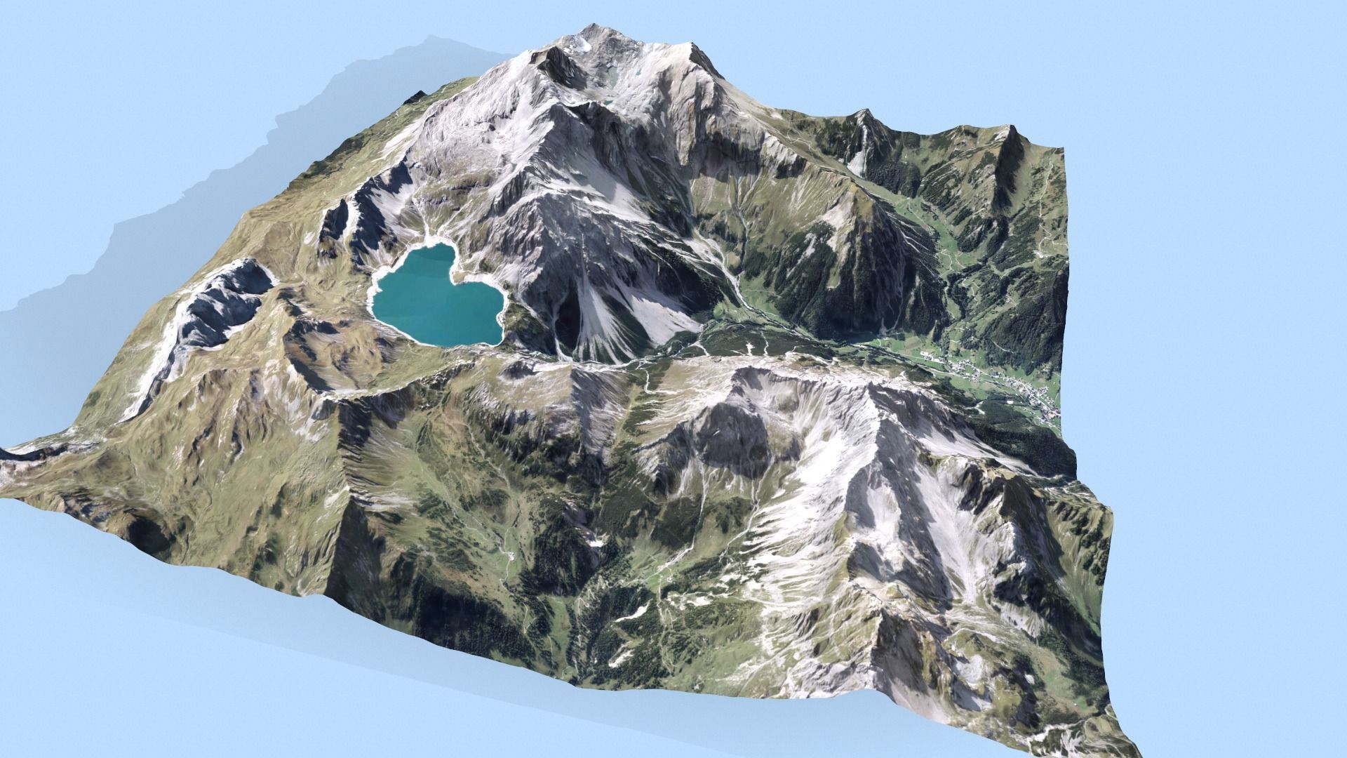 Mountain landscape Alps Switzerland 3D model_10