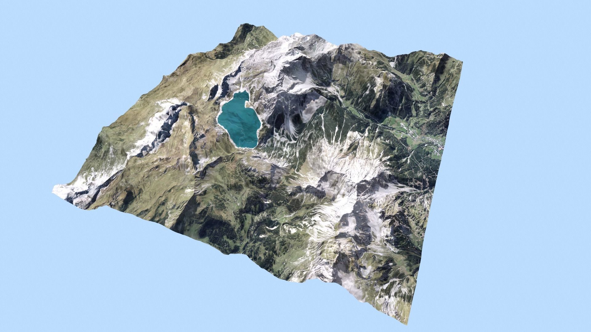 Mountain landscape Alps Switzerland 3D model_11