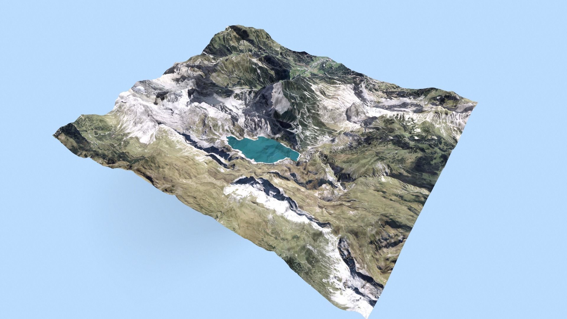 Mountain landscape Alps Switzerland 3D model_12