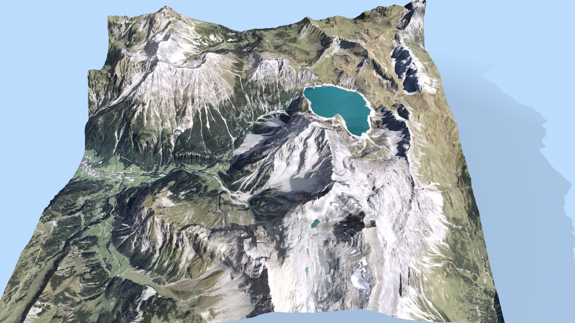Mountain landscape Alps Switzerland 3D model_8