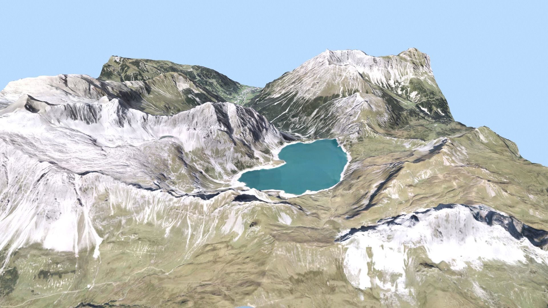 Mountain landscape Alps Switzerland 3D model_7
