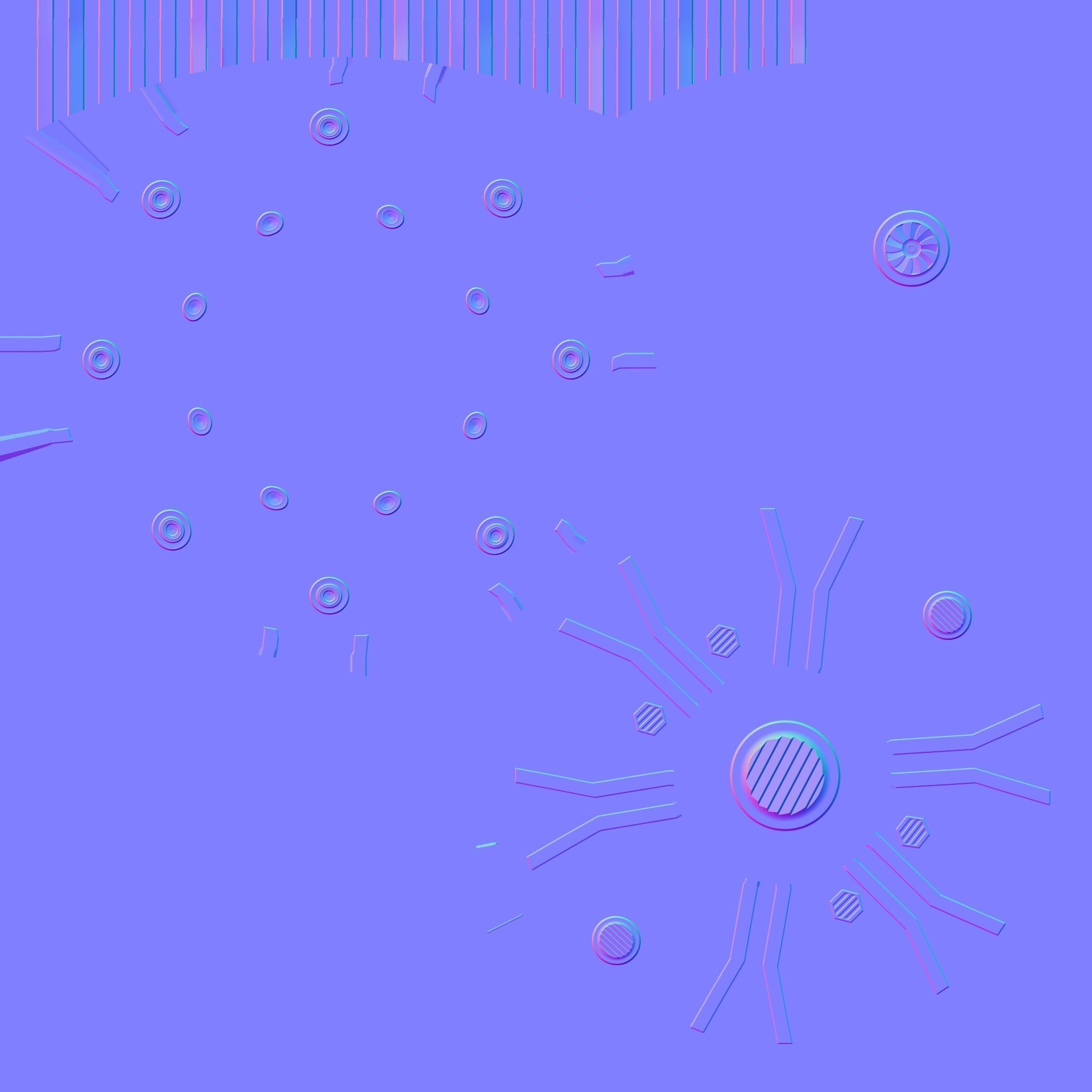 Spaceship UFO A3 - Chrome - Alien SciFi Vehicle Low-poly 3D model_19