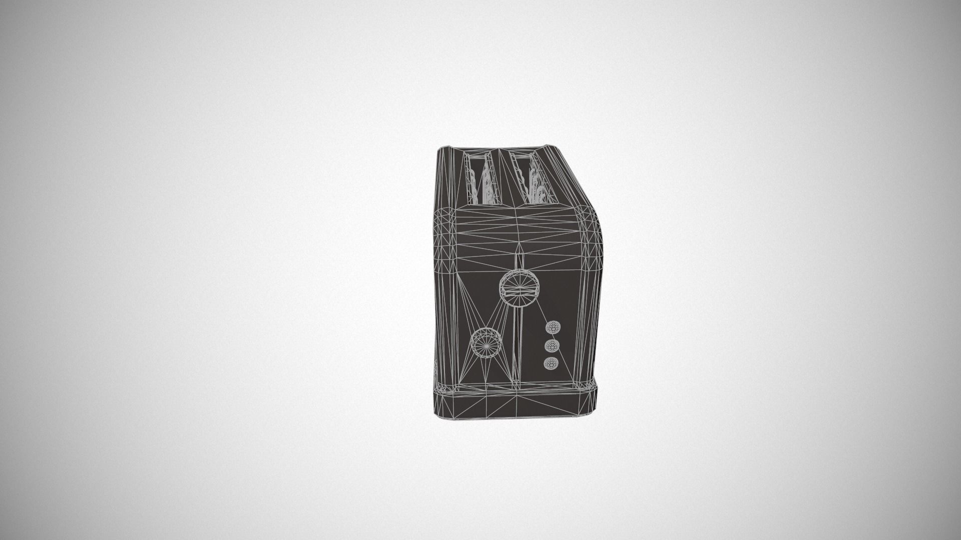 Pink Toaster - 2 Slots Low-poly 3D model_14