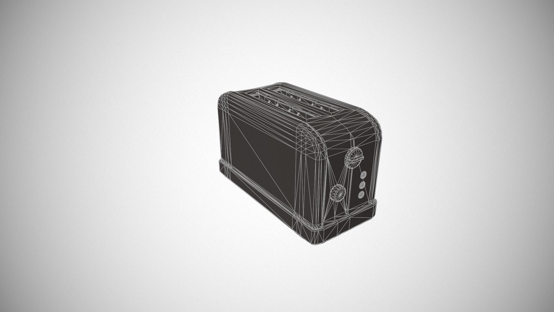 Pink Toaster - 2 Slots Low-poly 3D model_15