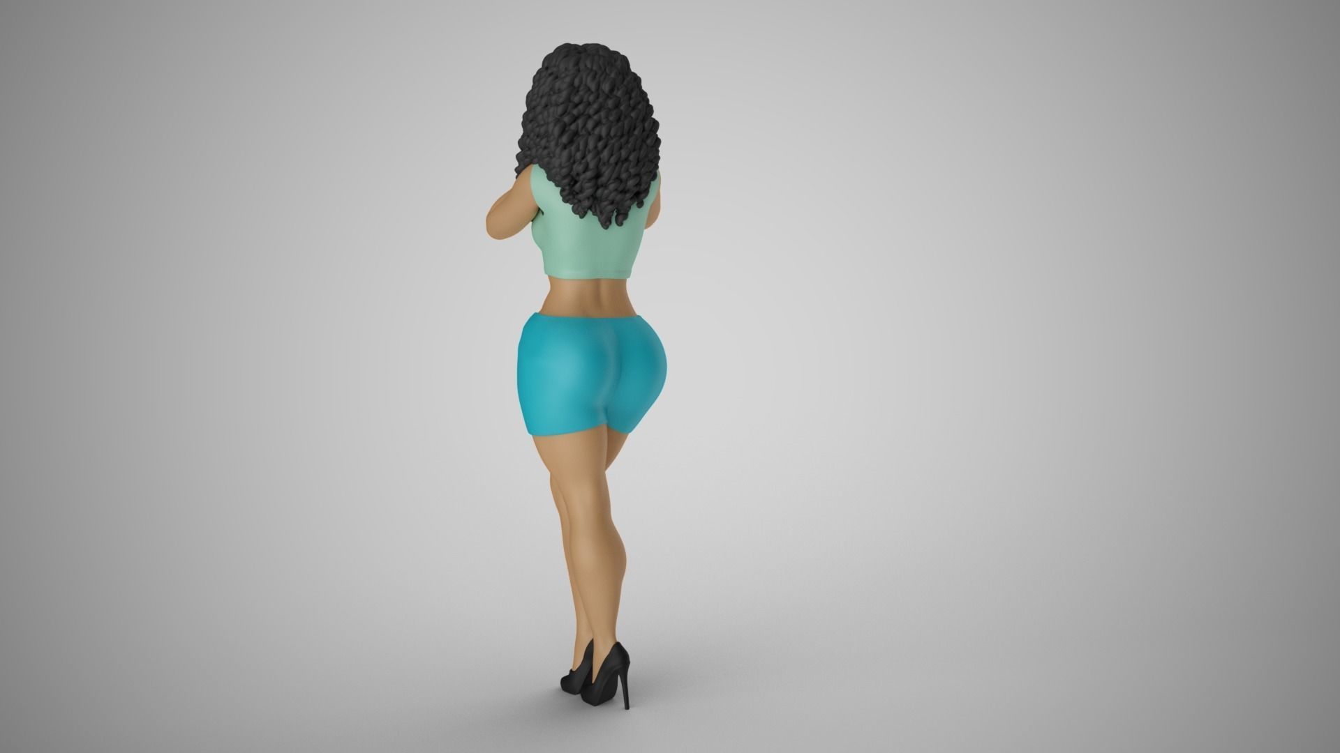 Woman Cupping Hands to Whisper Secret 3D print model_7