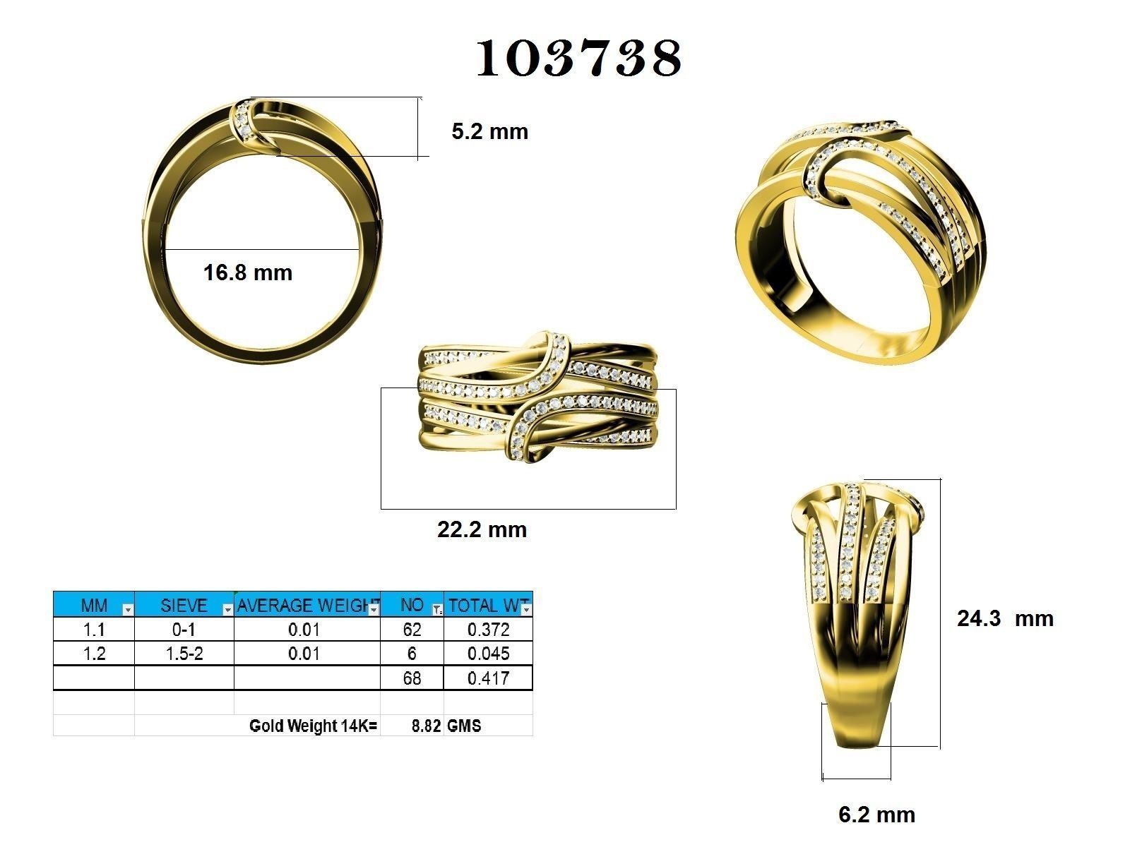 Ring - 103738 3D print model_12
