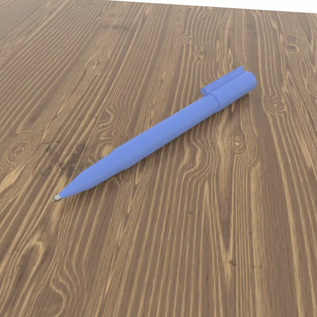 Pen plastic Free low-poly 3D model