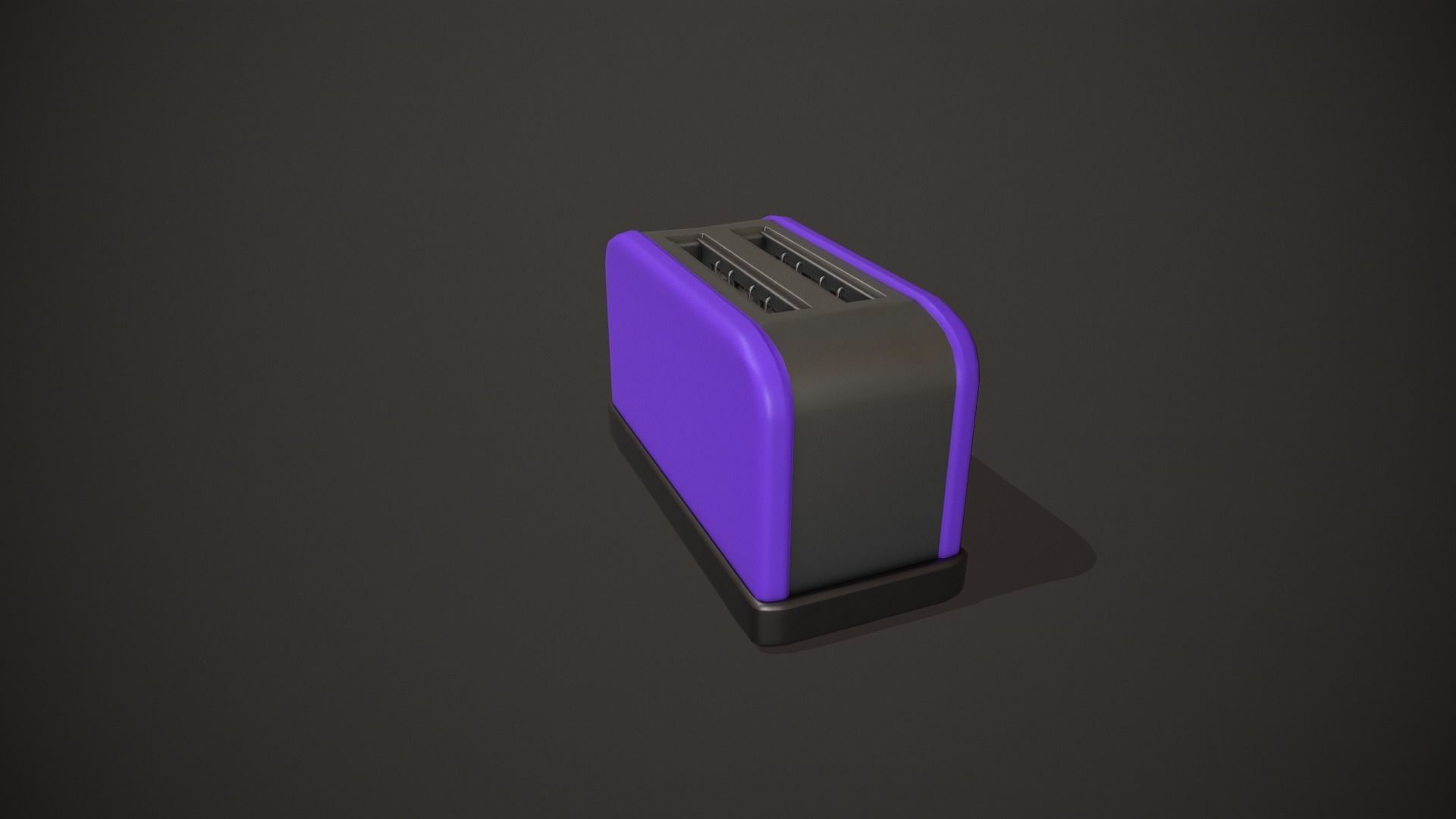 Purple Toaster - 2 Slots Low-poly 3D model_8