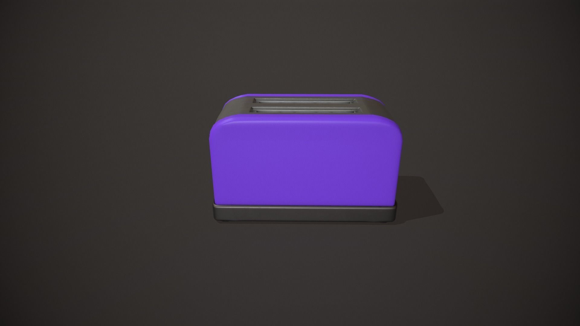 Purple Toaster - 2 Slots Low-poly 3D model_10