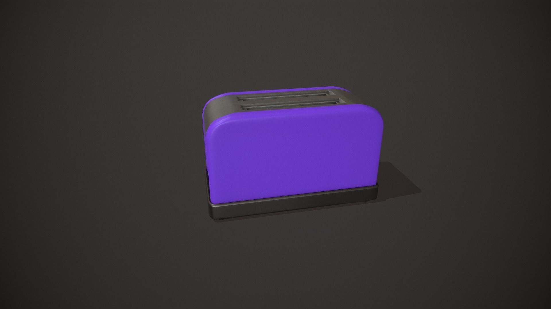 Purple Toaster - 2 Slots Low-poly 3D model_5