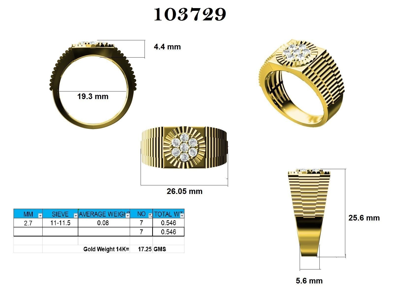 Ring - 103729 3D print model_12