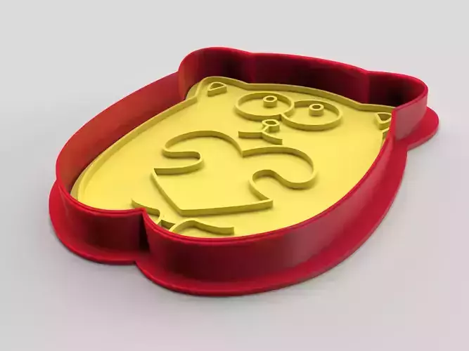 Cookie cutter and stamp - Cat 3D print model