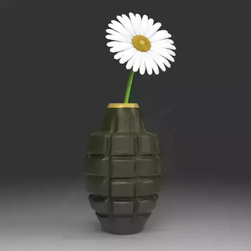 Grenade Vase STL for 3D print model