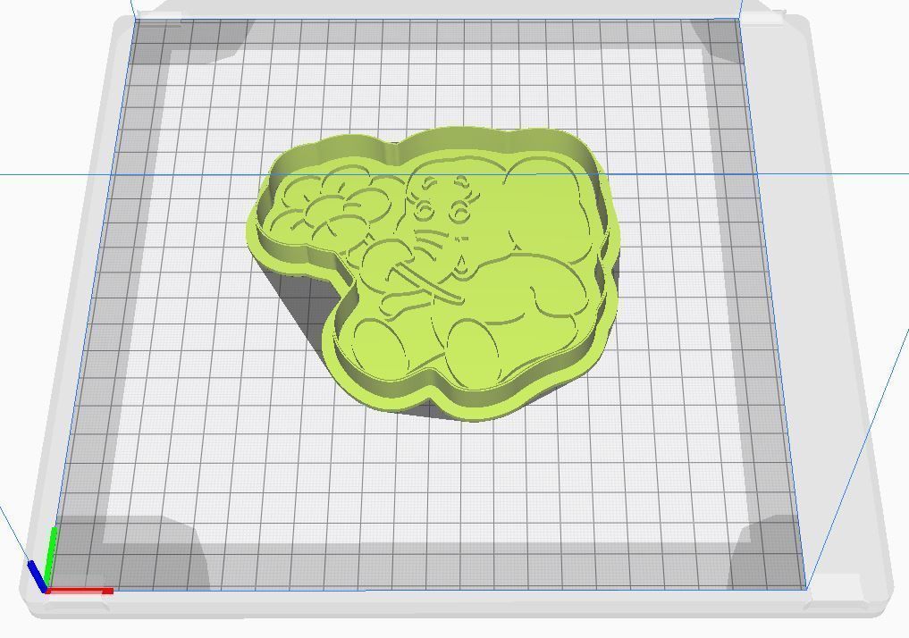 Cookie cutter and stamp - Elephant 3D print model_6