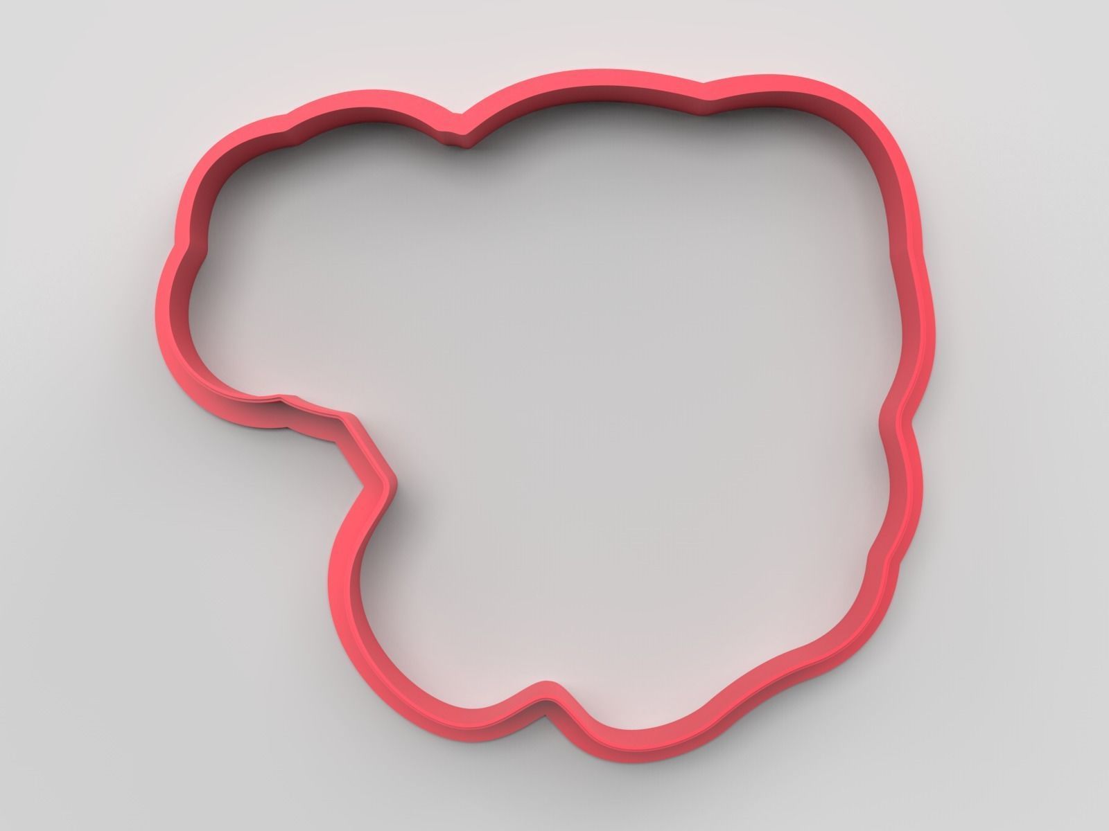 Cookie cutter and stamp - Elephant 3D print model_4