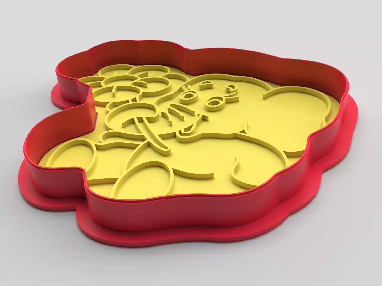 Cookie cutter and stamp - Elephant 3D print model_0