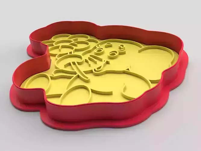 Cookie cutter and stamp - Elephant 3D print model