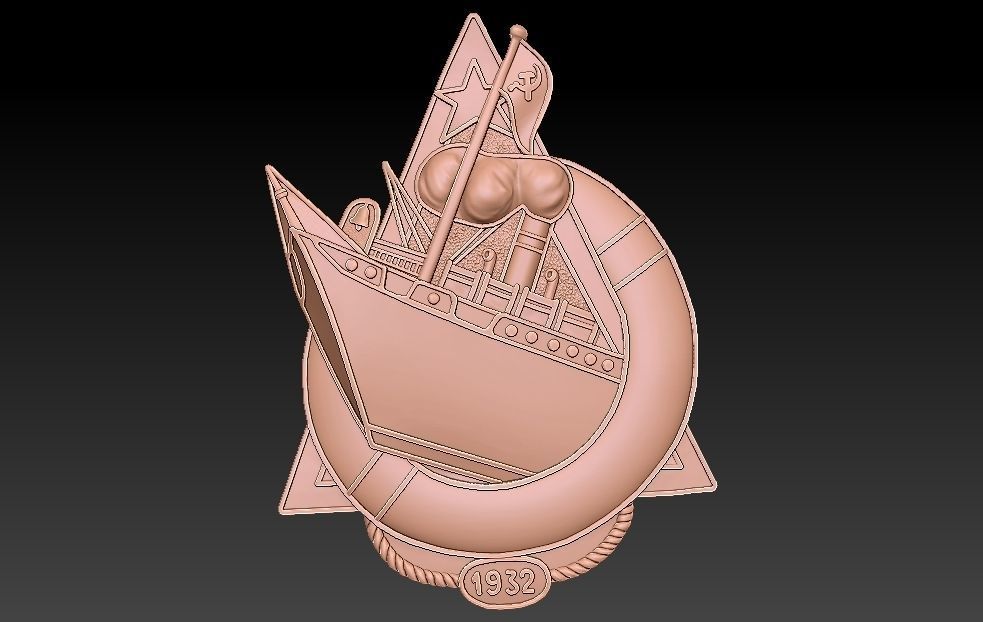 Emblem Ship 3D print model