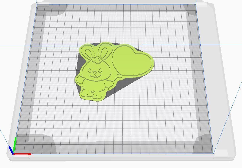 Cookie cutter and stamp - Bunny 3D print model_8