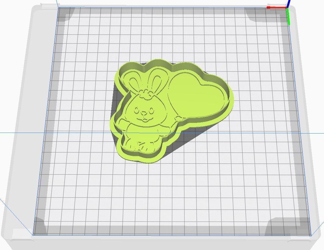 Cookie cutter and stamp - Bunny 3D print model_6