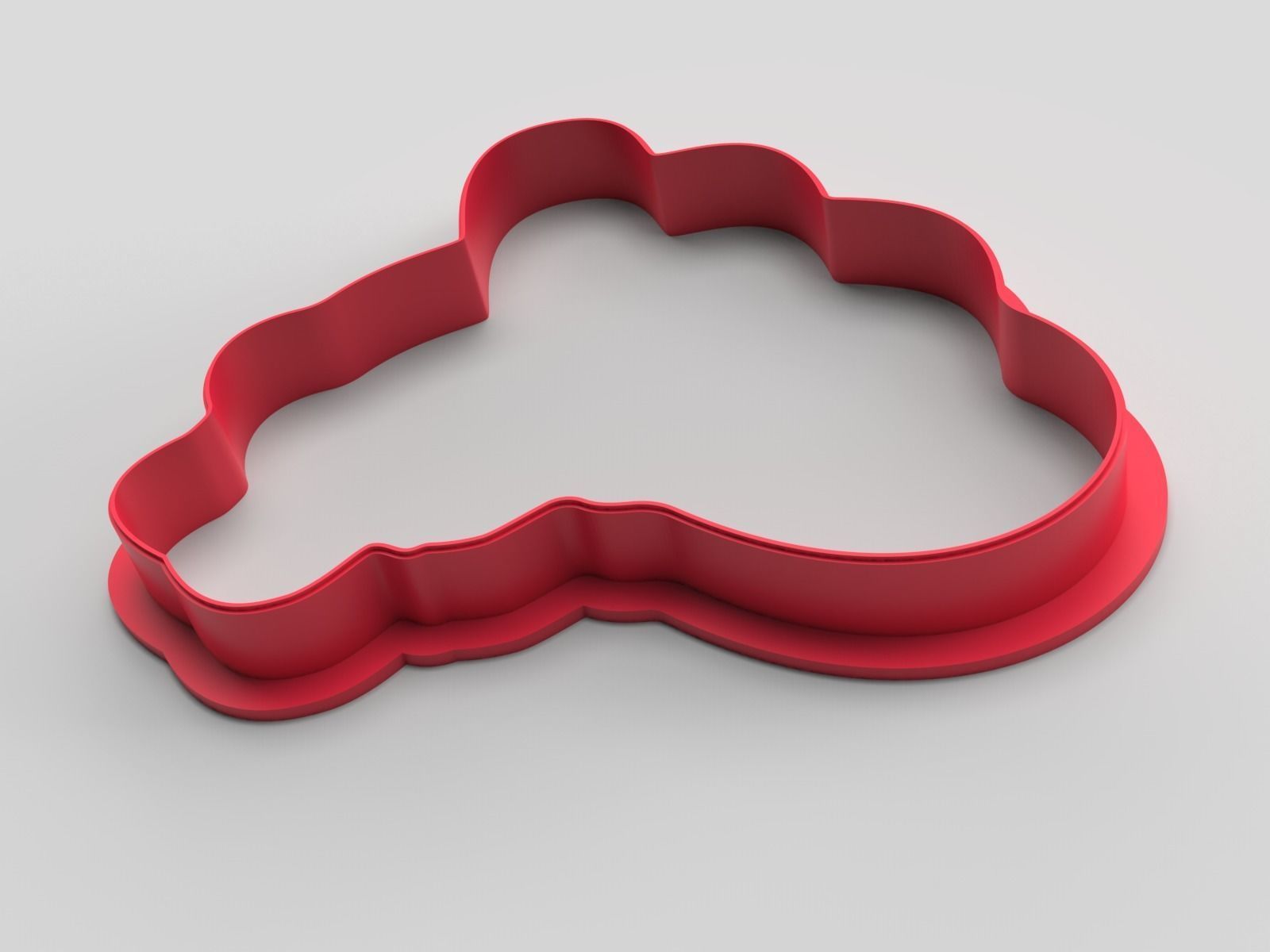 Cookie cutter and stamp - Bunny 3D print model_1