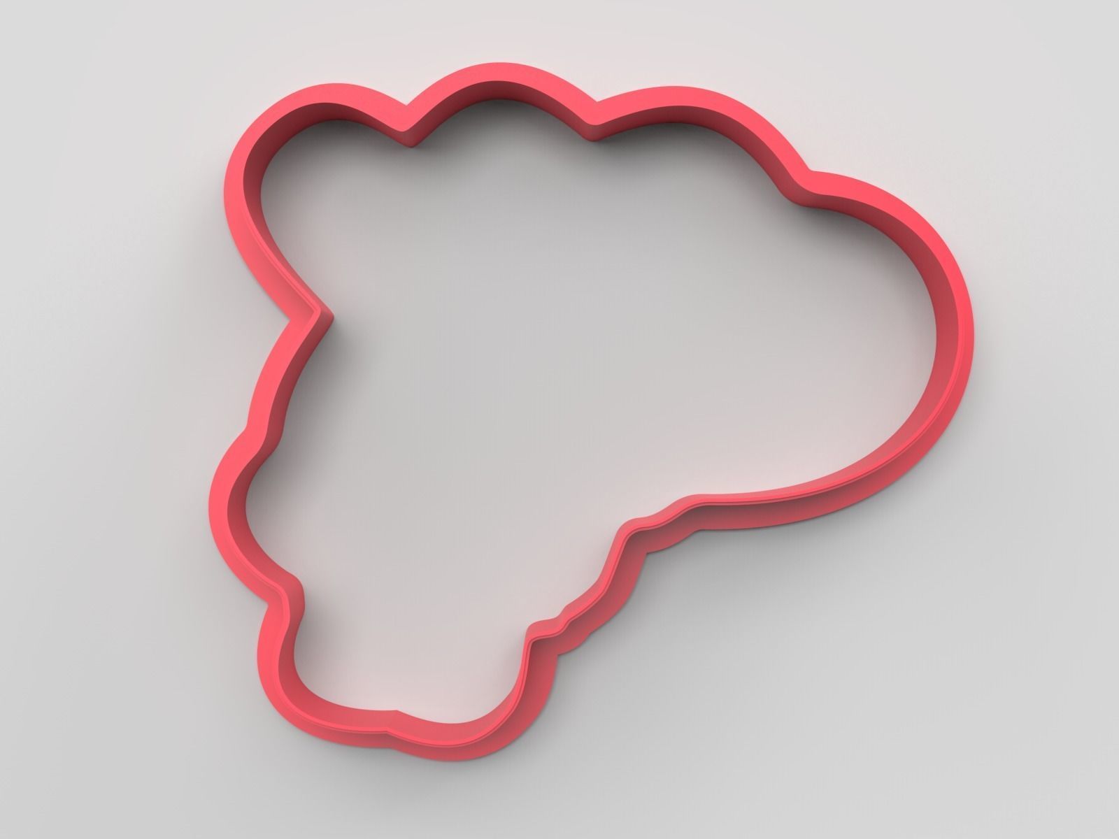 Cookie cutter and stamp - Bunny 3D print model_4