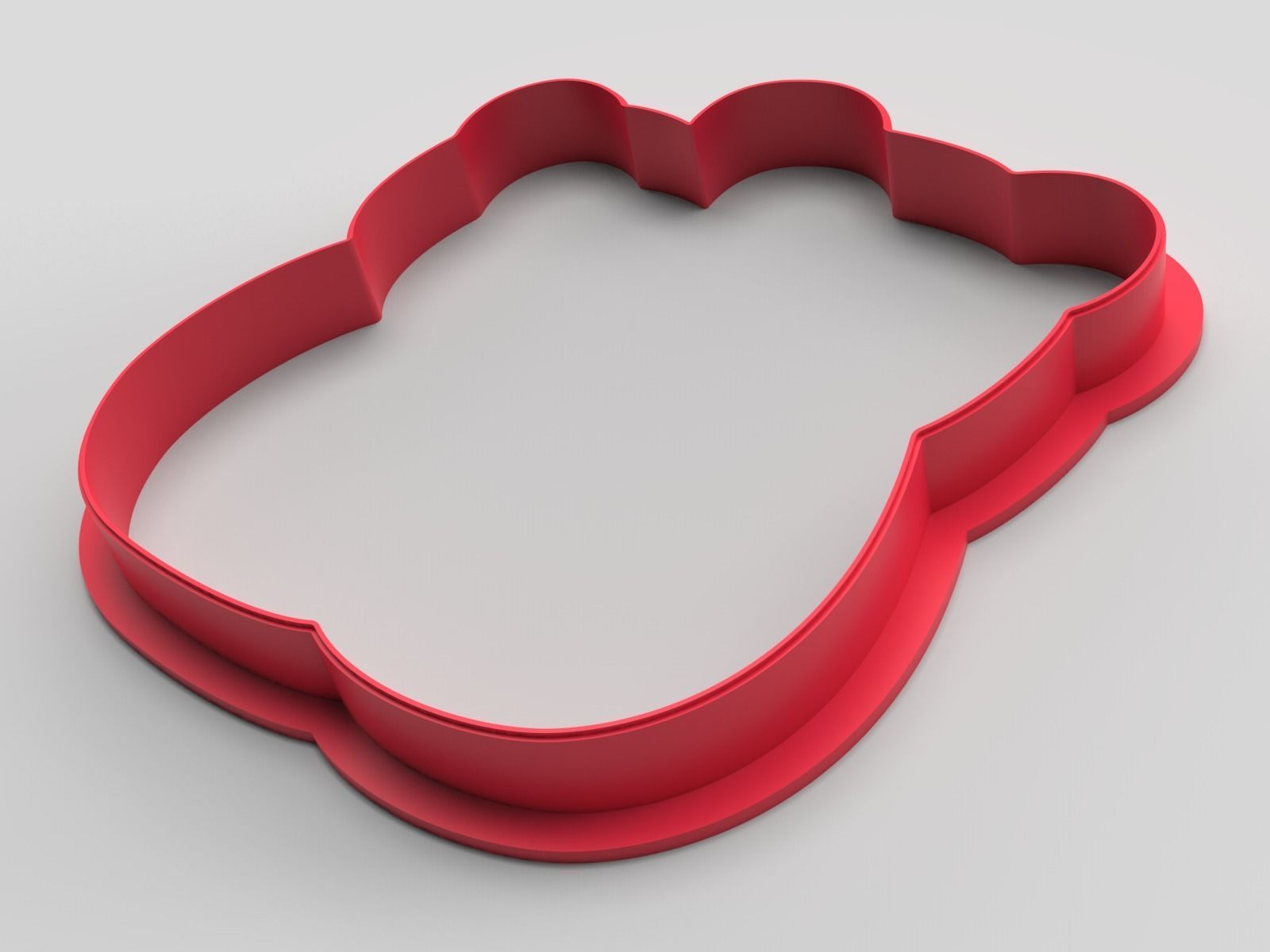 Cookie cutter and stamp - Bears and romantica 3D print model_1