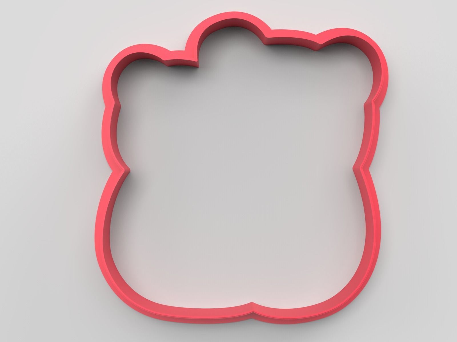 Cookie cutter and stamp - Bears and romantica 3D print model_4