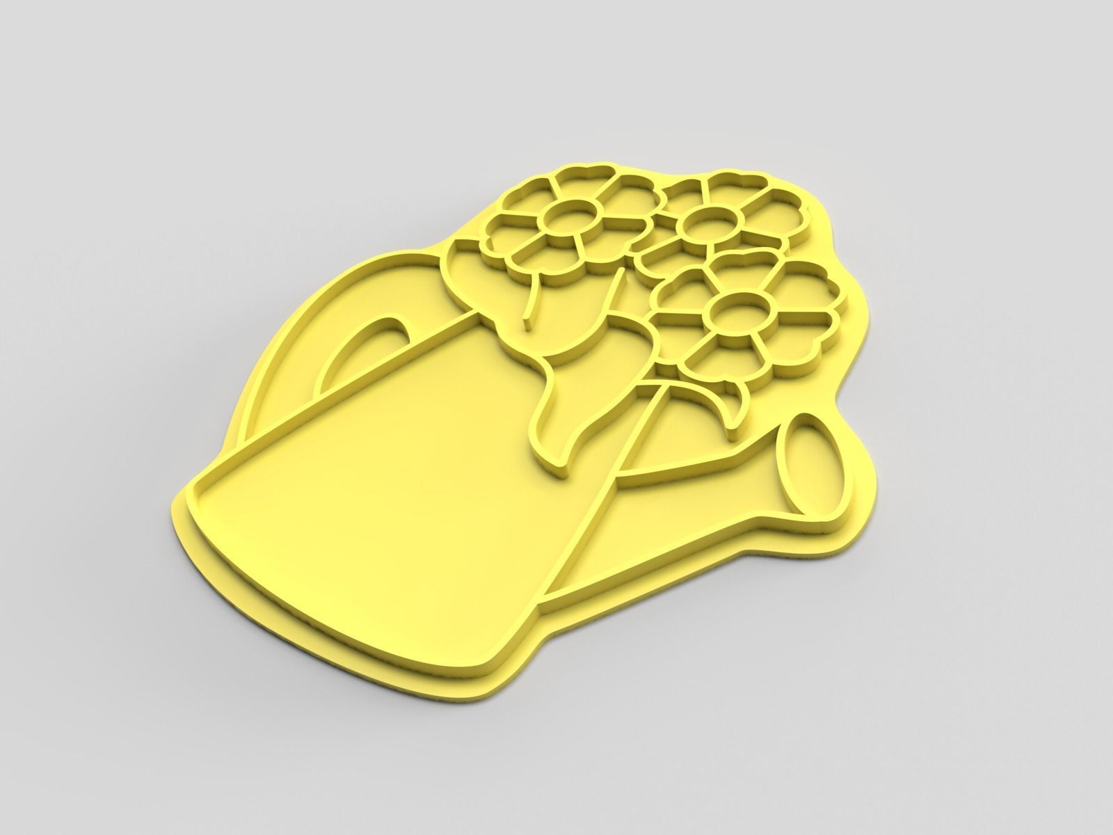 Cookie cutter and stamp - Flowers 3D print model_2