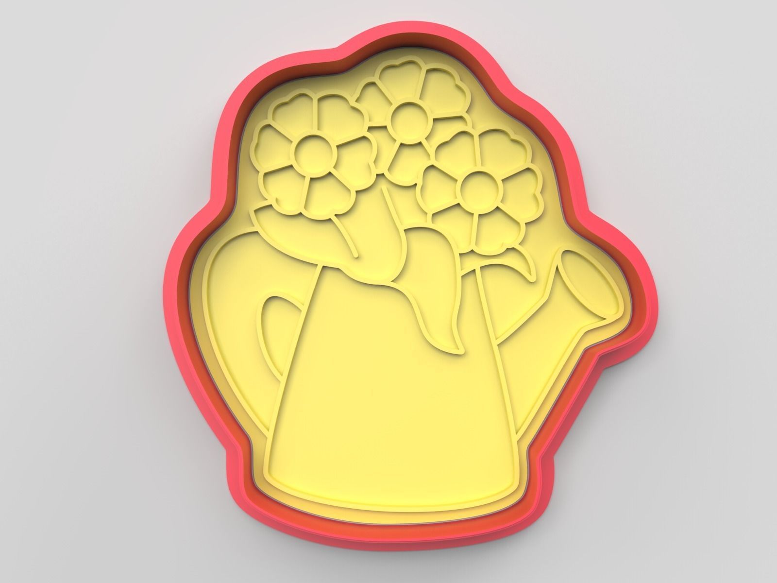 Cookie cutter and stamp - Flowers 3D print model_3