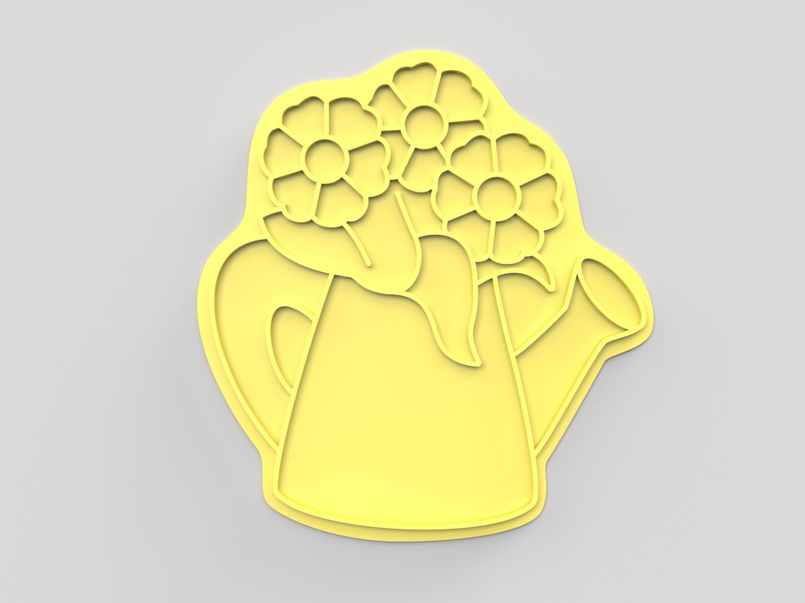 Cookie cutter and stamp - Flowers 3D print model_5